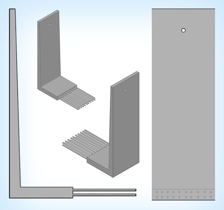 Cast in retaining wall