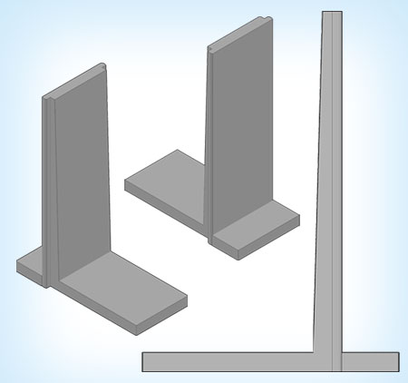 L Type retaining wall