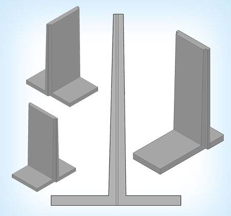 T Type retaining wall