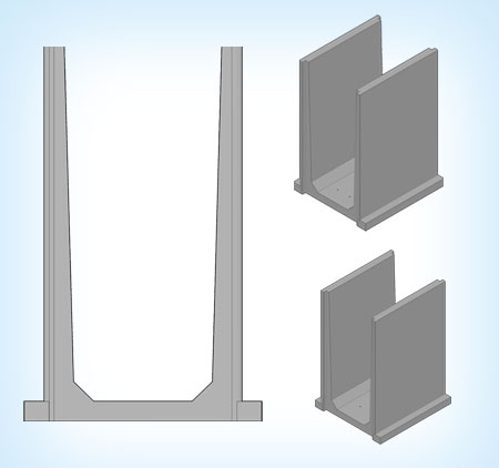 U Type retaining wall