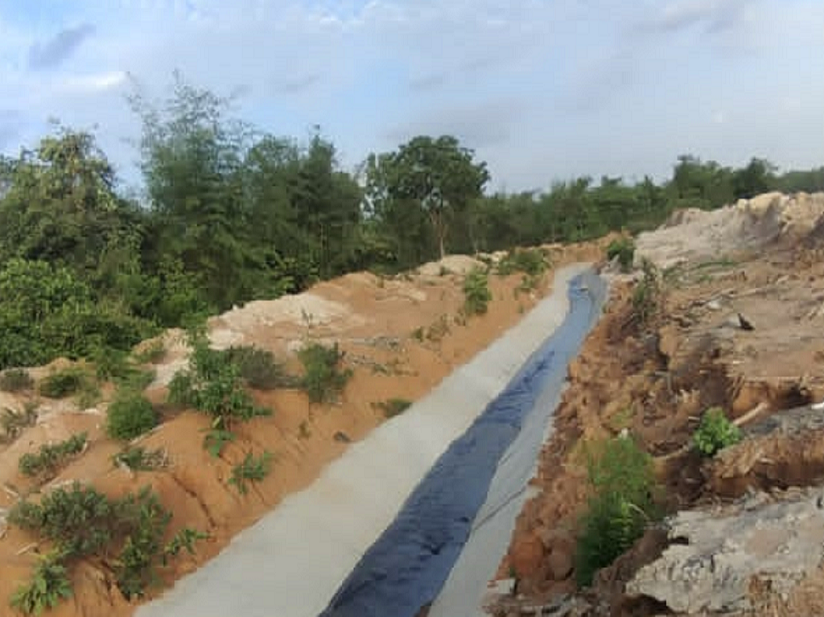 Construction of RCC Garland Drain